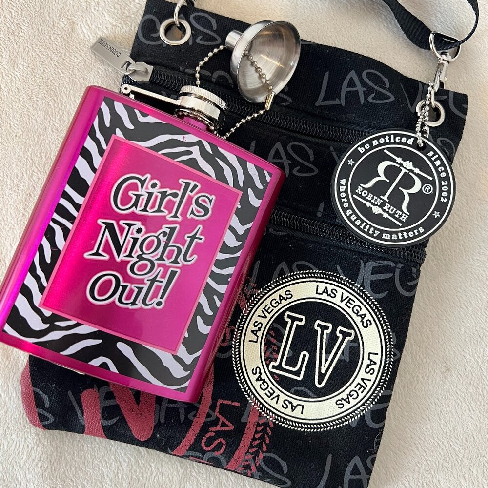 Robin Ruth Las Vegas Pouch & Flask NWOT - Picture 6 of 7